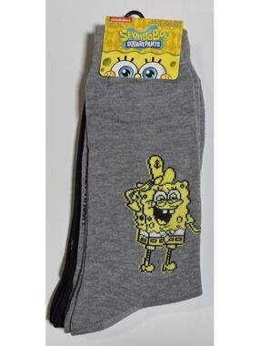 Nickelodeon SpongeBob SquarePants Krusty Krab Mens Socks 10–13 (Shoe Size 6-12)